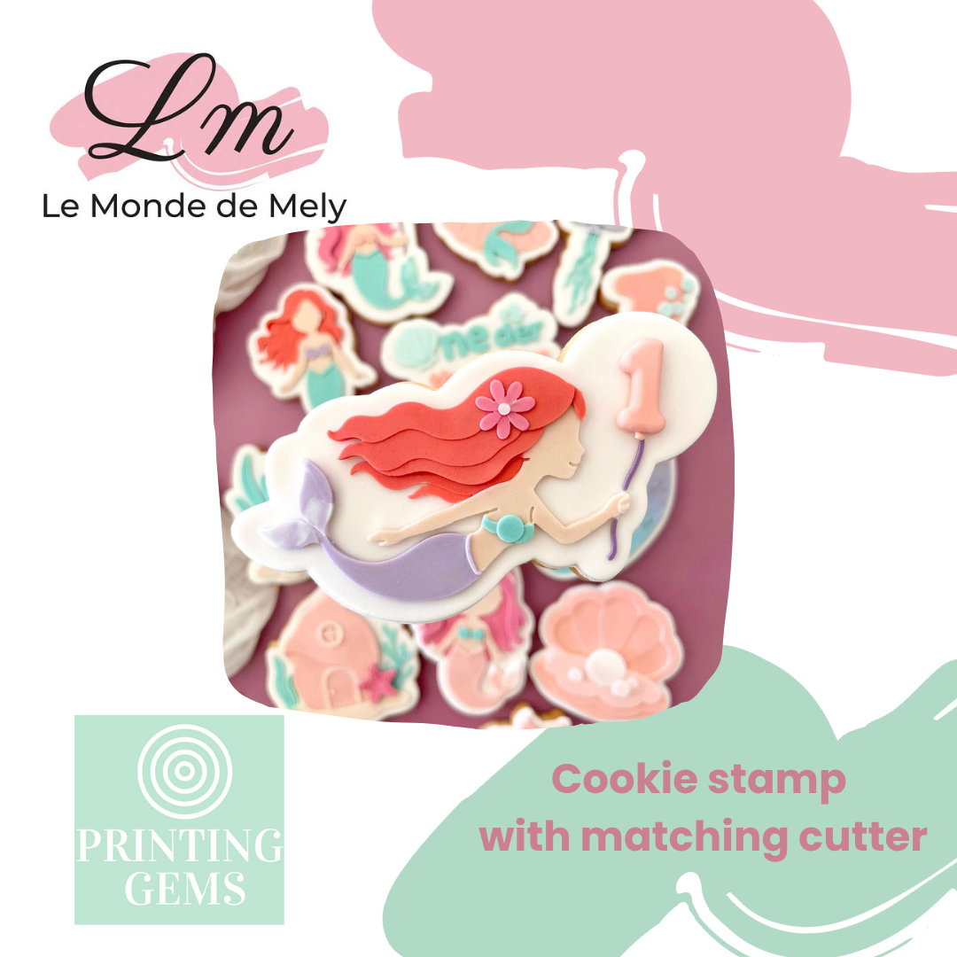 Mermaid raised stamp by Le Monde De Mely