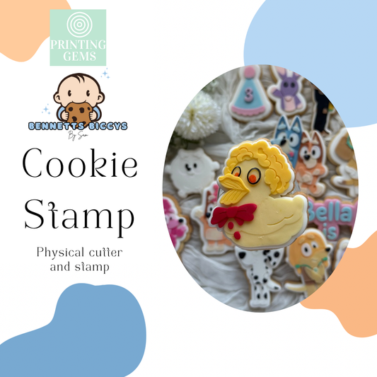 Dog cake raised stamp by Bennets Biccys
