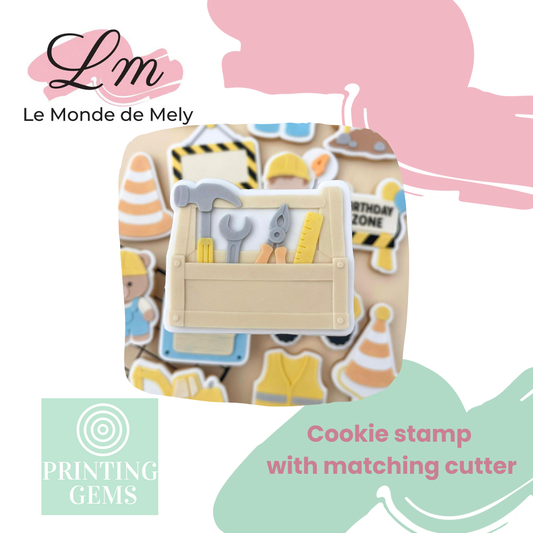 Construction tool box raised stamp by Le Monde De Mely