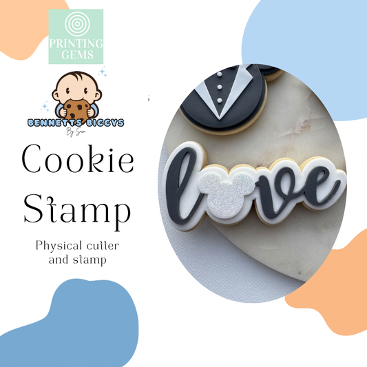 Mouse love sign raised stamp by Bennets Biccys