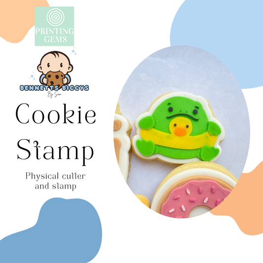Chubby frog raised stamp by Bennets Biccys