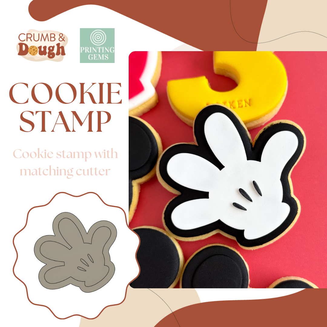 White Glove raised stamp by Crumb and Dough