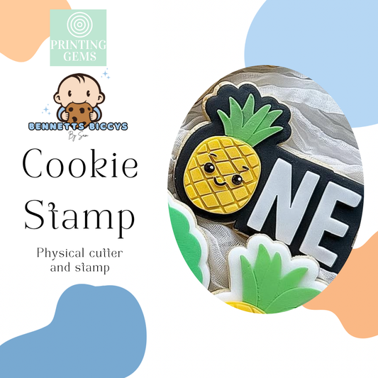 Pineapple one raised stamp by Bennets Biccys