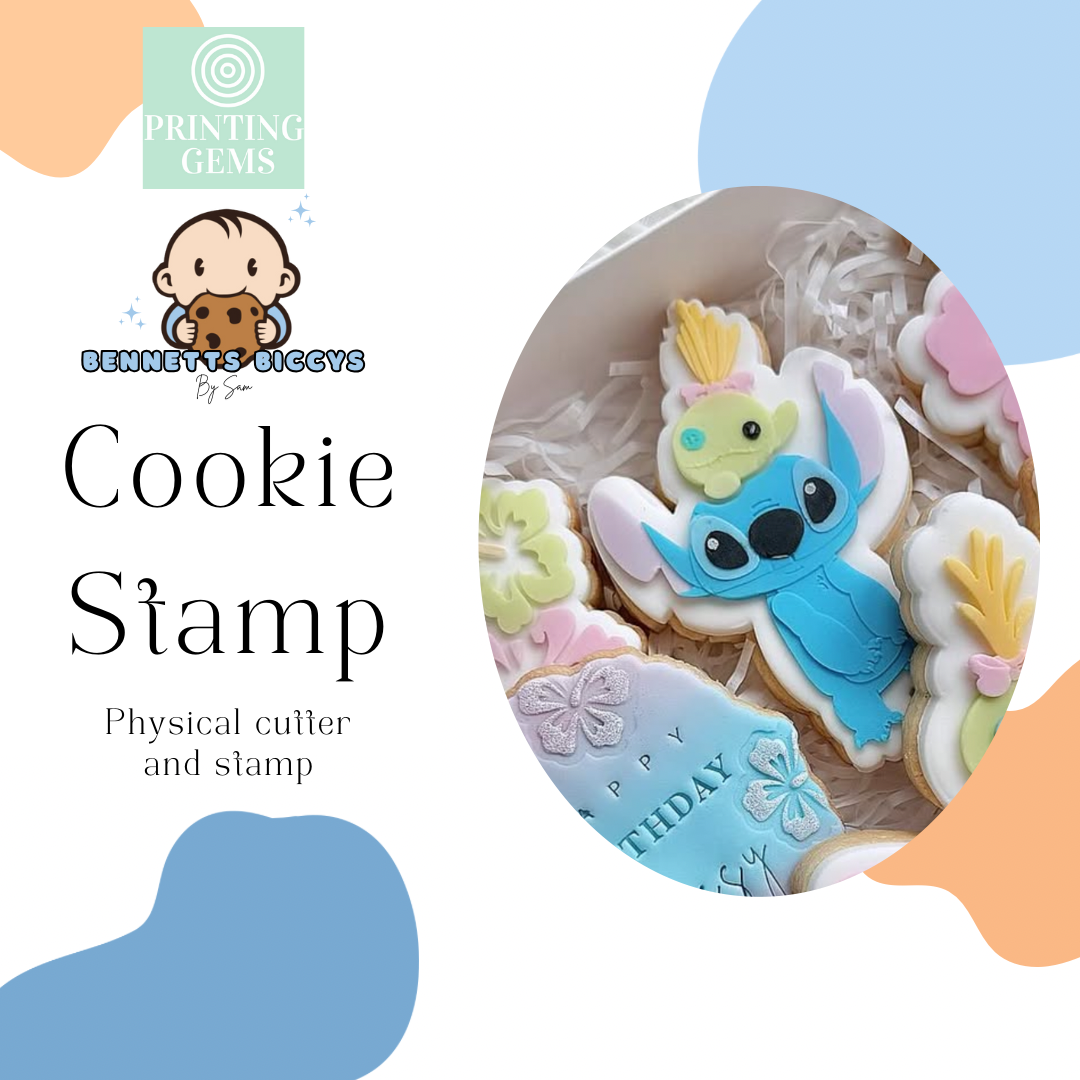 Blue alien with soft toy aised stamp by Bennets Biccys (Copy)