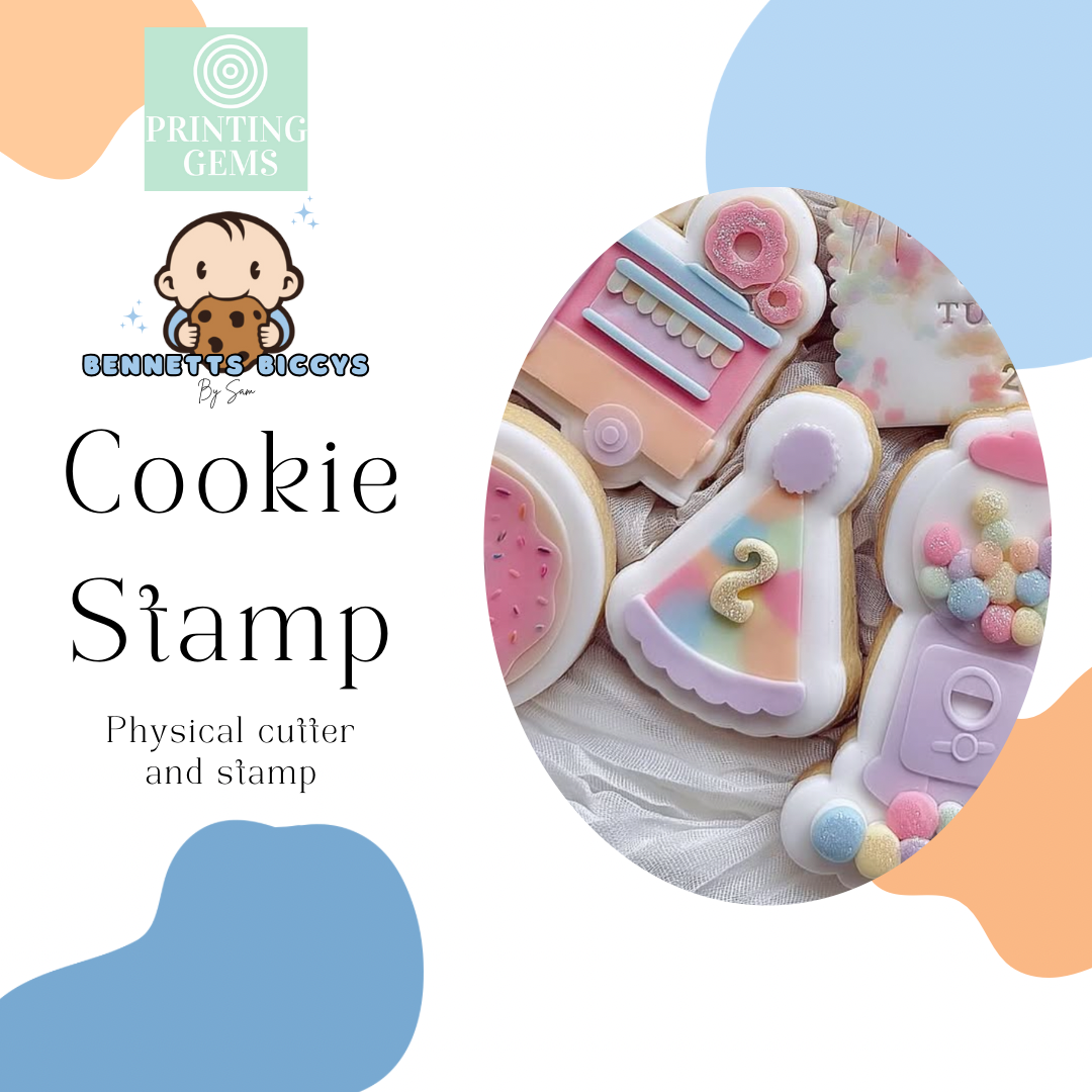 Birthday hat raised stamp by Bennets Biccys