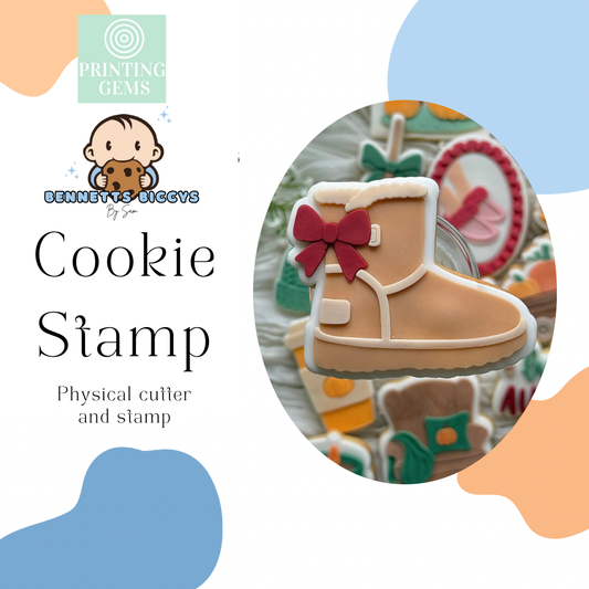Wool lined slipper raised stamp by Bennets Biccys