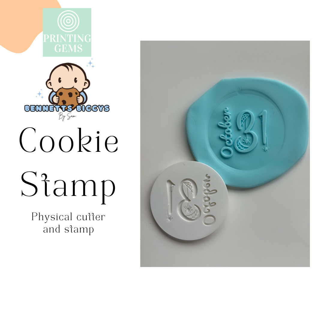 October 31 raised stamp by Bennets Biccys