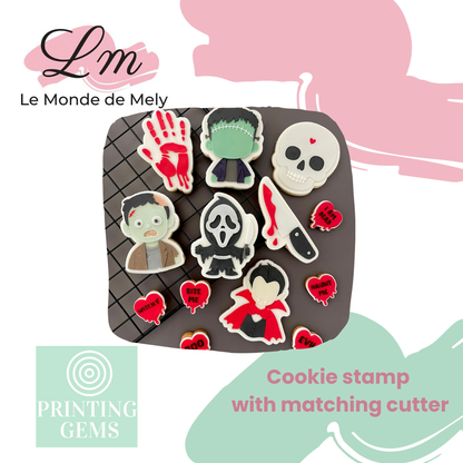 Scary Halloween Set raised stamp by Le Monde De Mely