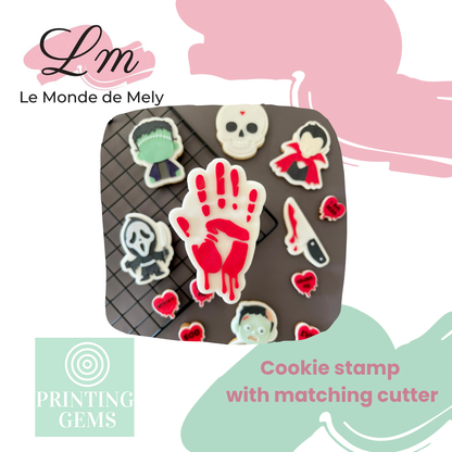 Scary Halloween Set raised stamp by Le Monde De Mely