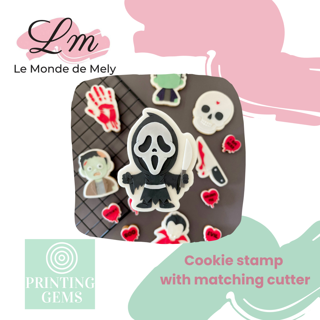 Scary Halloween Set raised stamp by Le Monde De Mely