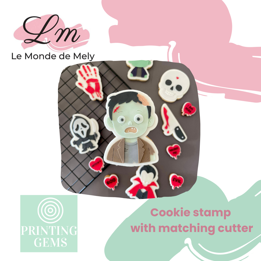 Scary Halloween Set raised stamp by Le Monde De Mely