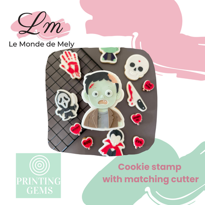 Scary Halloween Set raised stamp by Le Monde De Mely