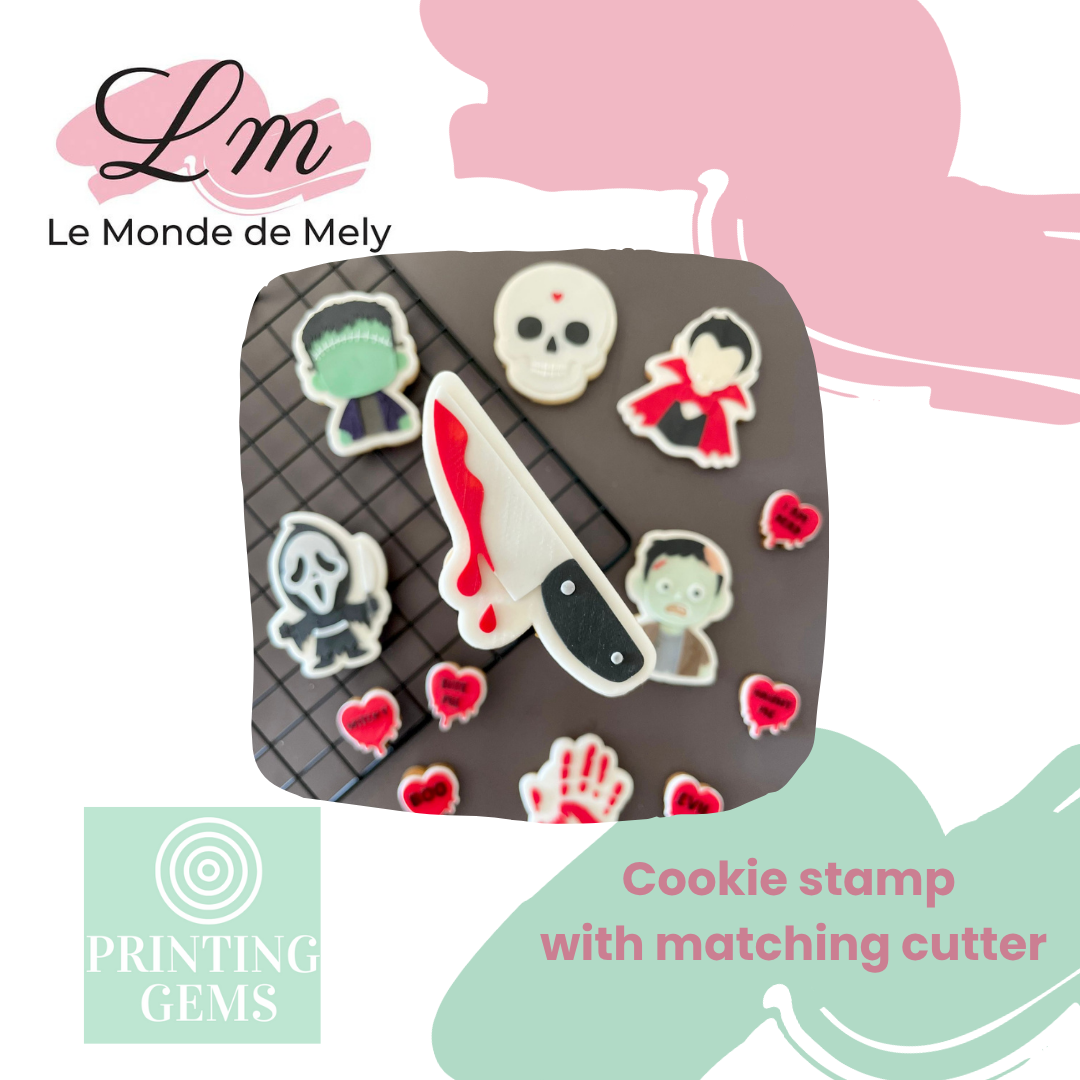 Scary Halloween Set raised stamp by Le Monde De Mely