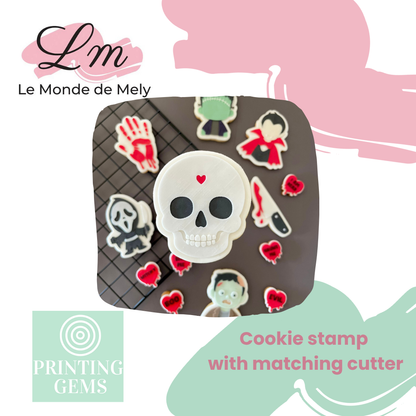 Scary Halloween Set raised stamp by Le Monde De Mely