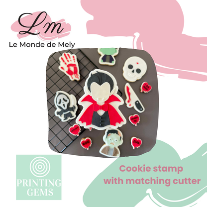 Scary Halloween Set raised stamp by Le Monde De Mely