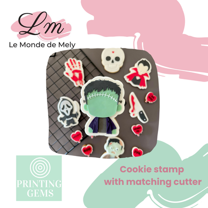 Scary Halloween Set raised stamp by Le Monde De Mely