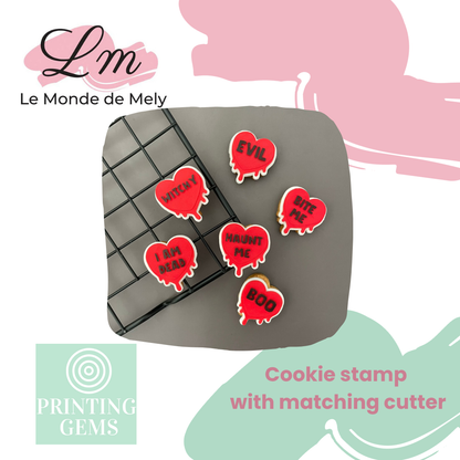 Scary Halloween Set raised stamp by Le Monde De Mely