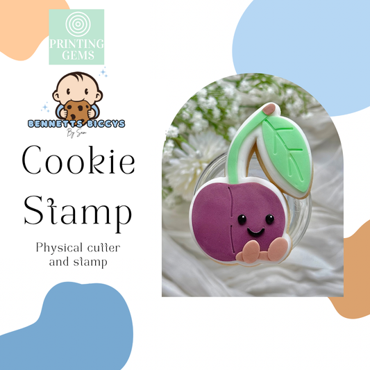 Cute cherry raised stamp by Bennets Biccys