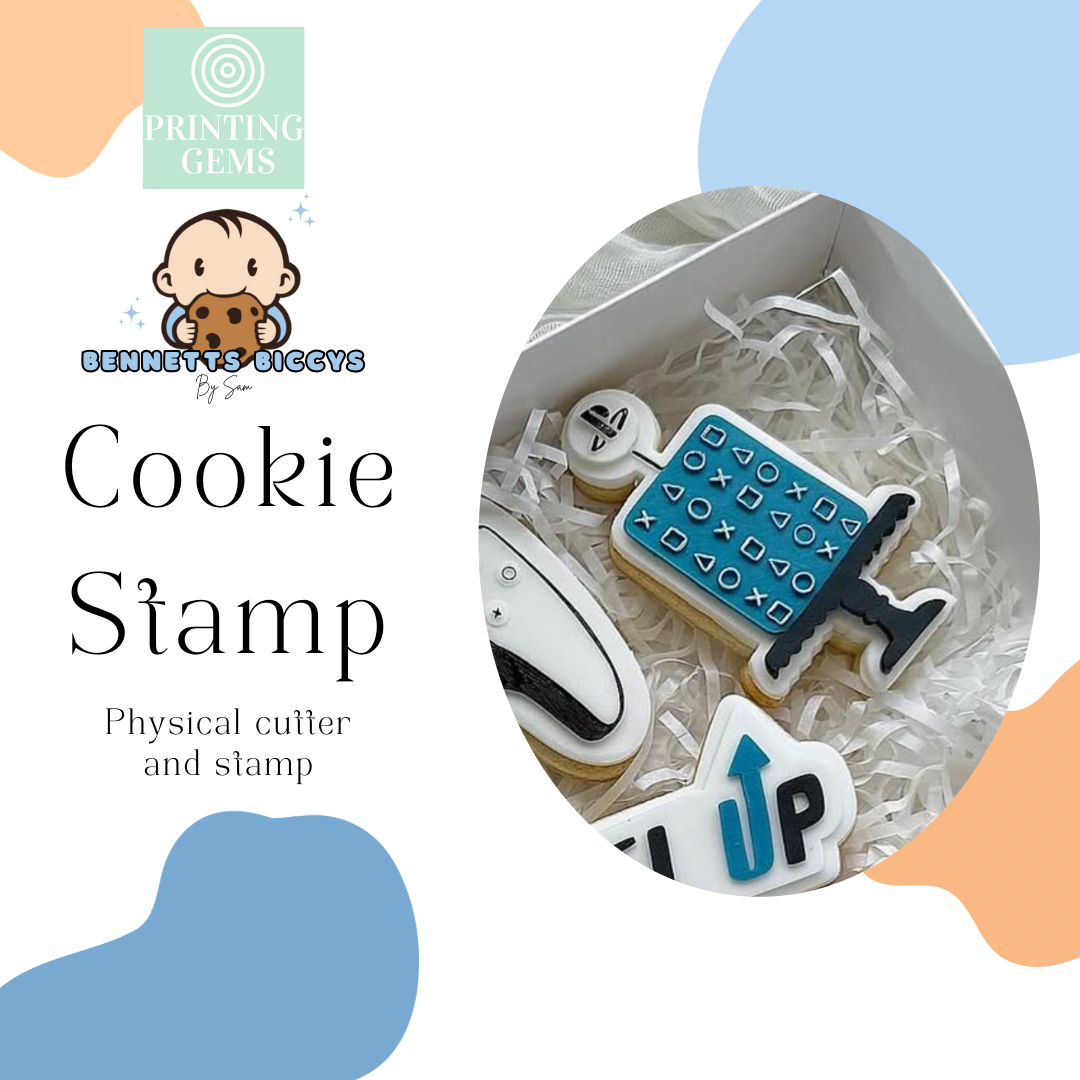 Gaming cake raised stamp by Bennets Biccys
