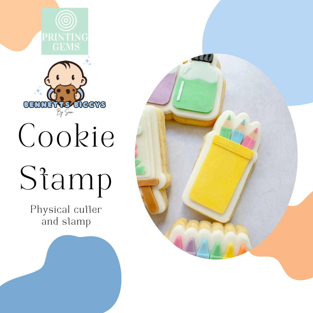 Colour pencils raised stamp by Bennets Biccys