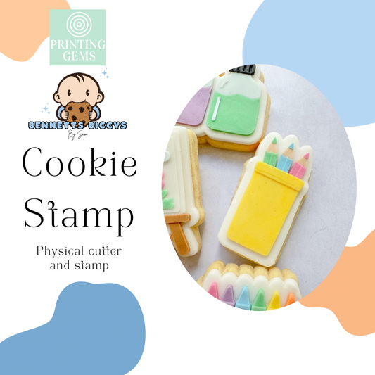 Colour pencils raised stamp by Bennets Biccys