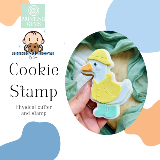 Rain jacket duck raised stamp by Bennets Biccys