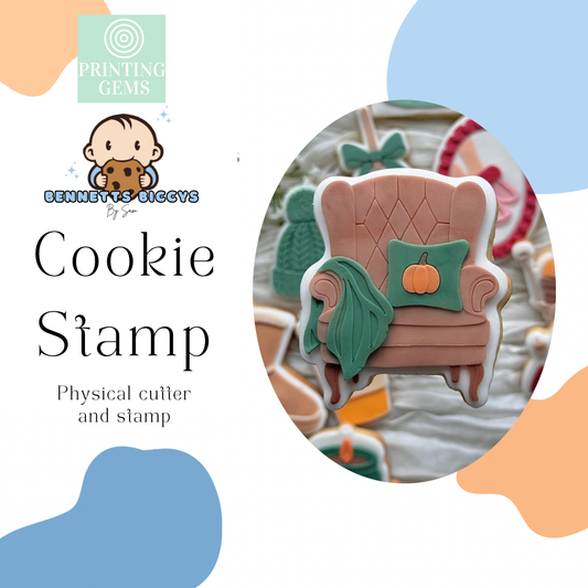 Pumpkin armchair raised stamp by Bennets Biccys