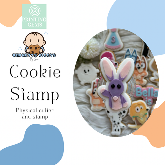 Dog bilby raised stamp by Bennets Biccys