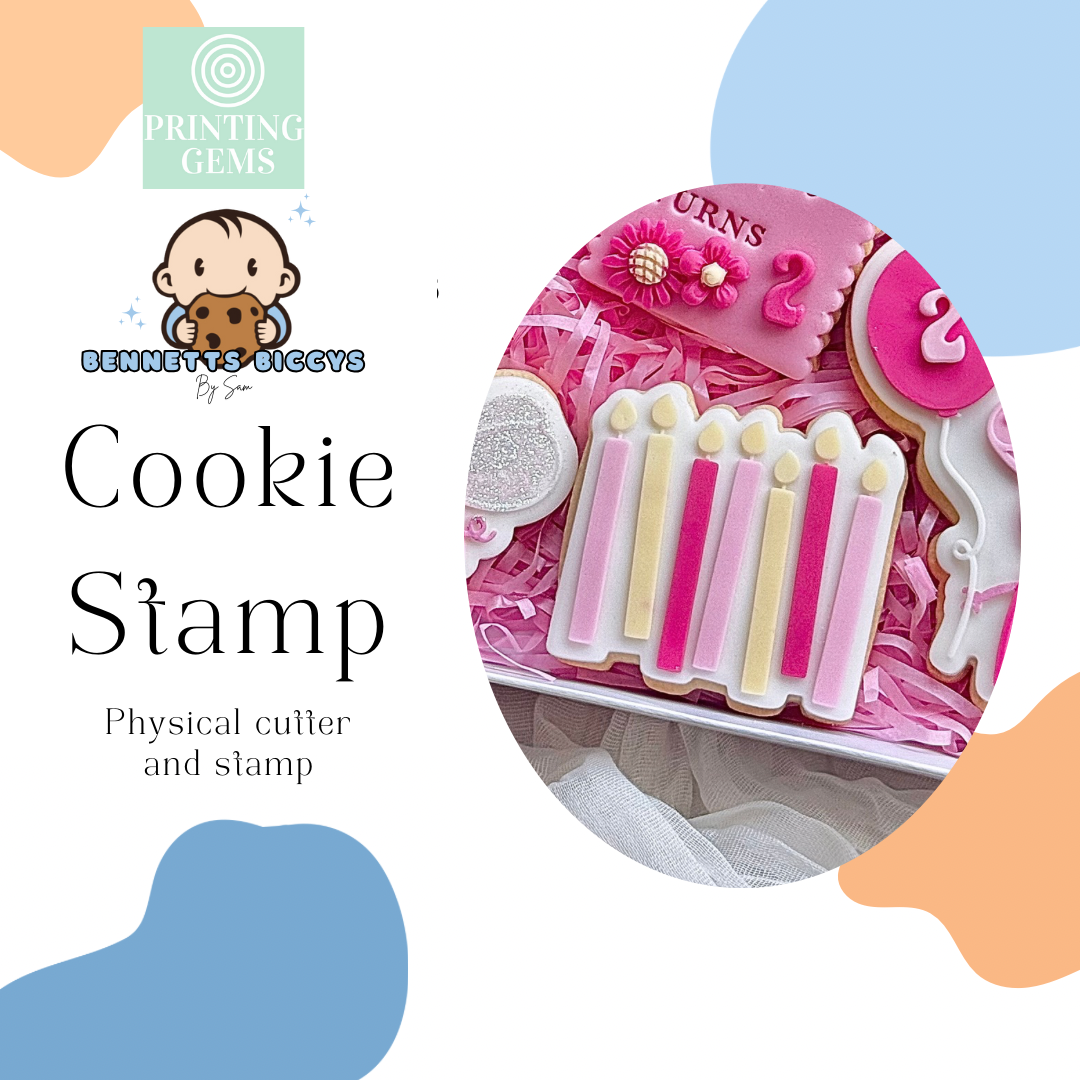 Candles raised stamp by Bennets Biccys