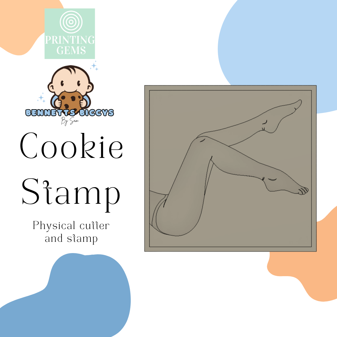 Womens legs raised stamp by Bennets Biccys