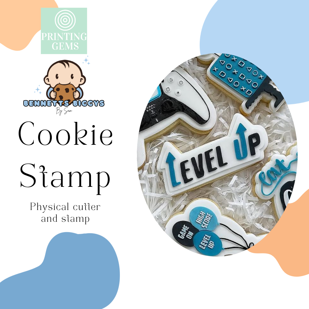 Level up raised stamp by Bennets Biccys