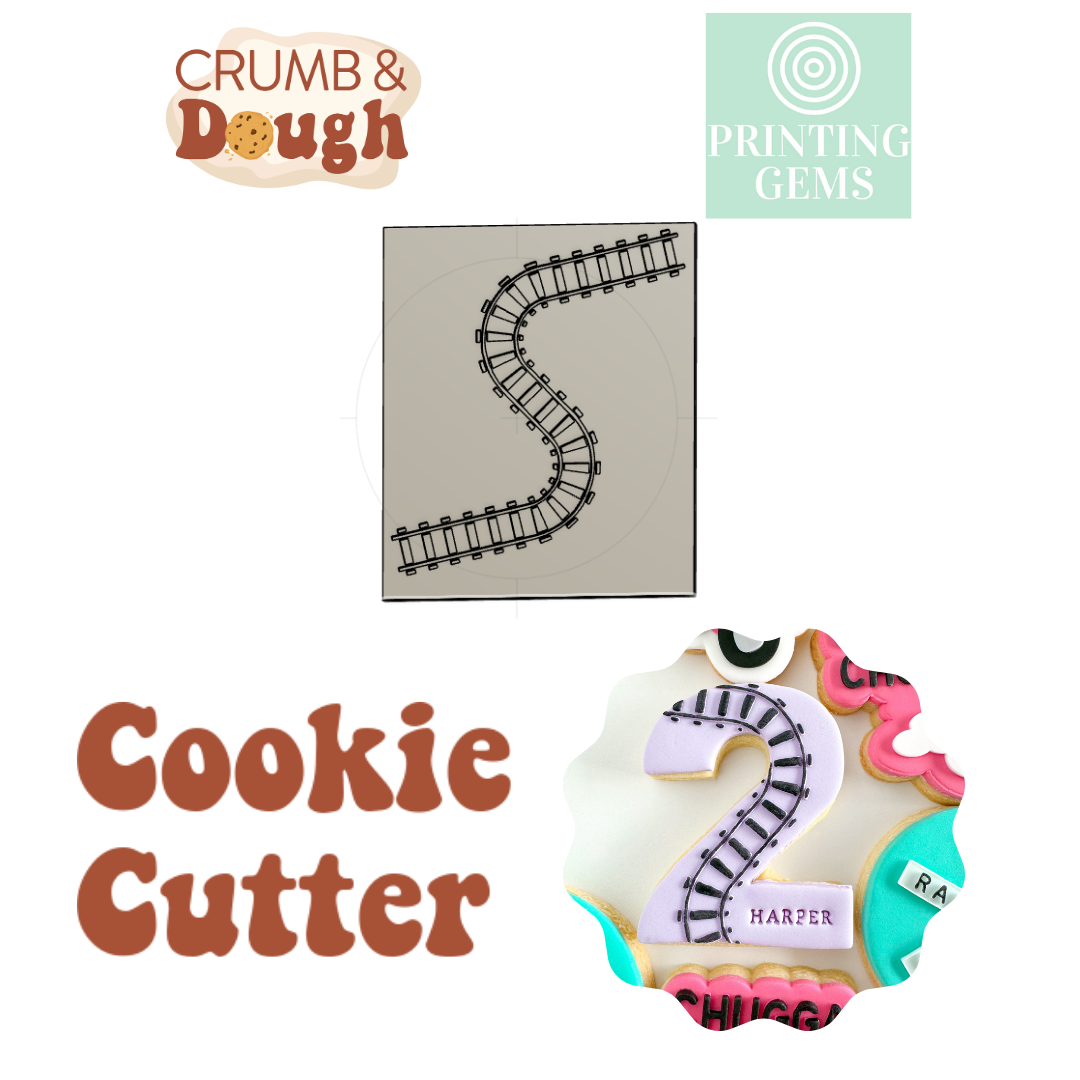 Train Tracks raised stamp by Crumb and Dough