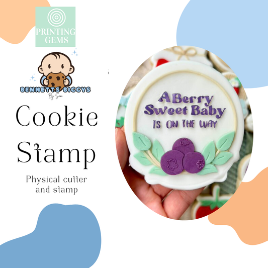 A berry sweet baby raised stamp by Bennets Biccys