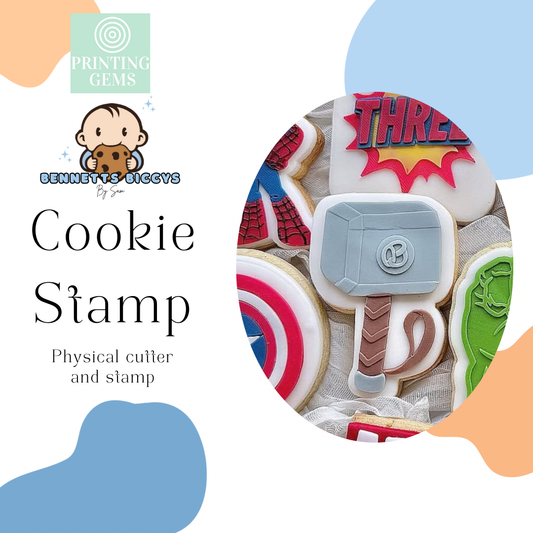 Superhero hammer  raised stamp by Bennets Biccys