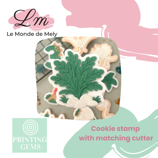 Dino leaf raised stamp by Le Monde De Mely
