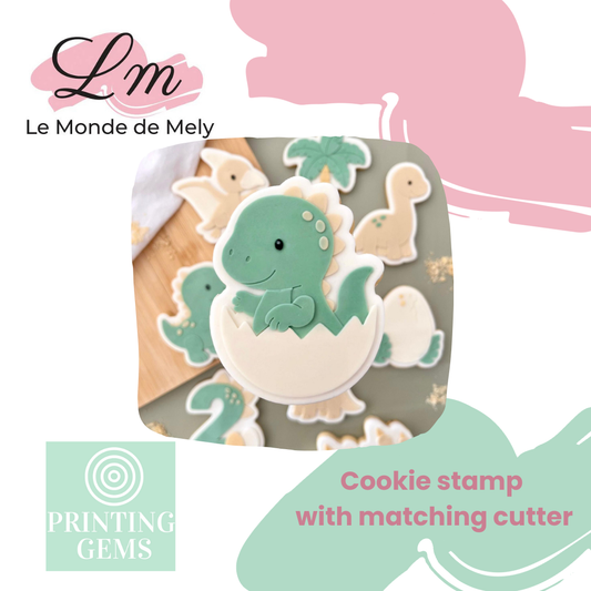 Dino baby raised stamp by Le Monde De Mely
