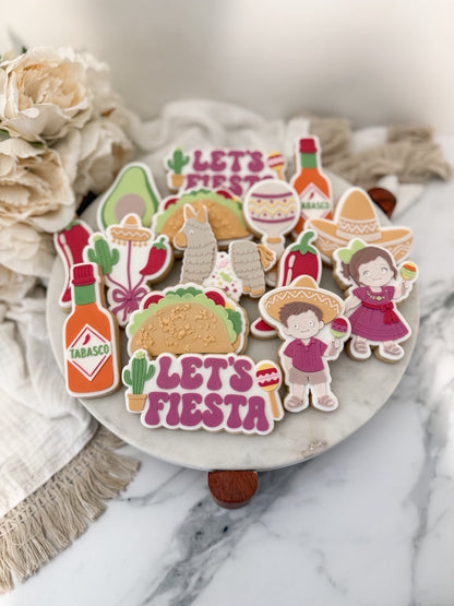 Let's Fiesta Set raised stamp by Bennets Biccys