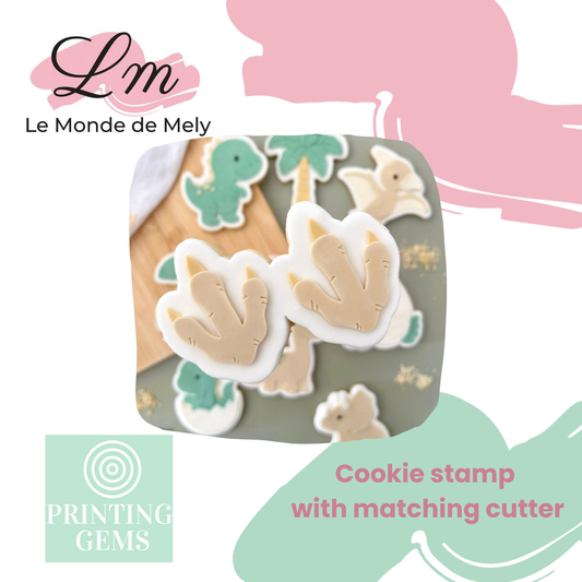 Dino feet raised stamp by Le Monde De Mely