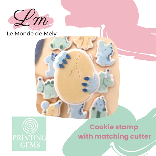Dino egg raised stamp by Le Monde De Mely