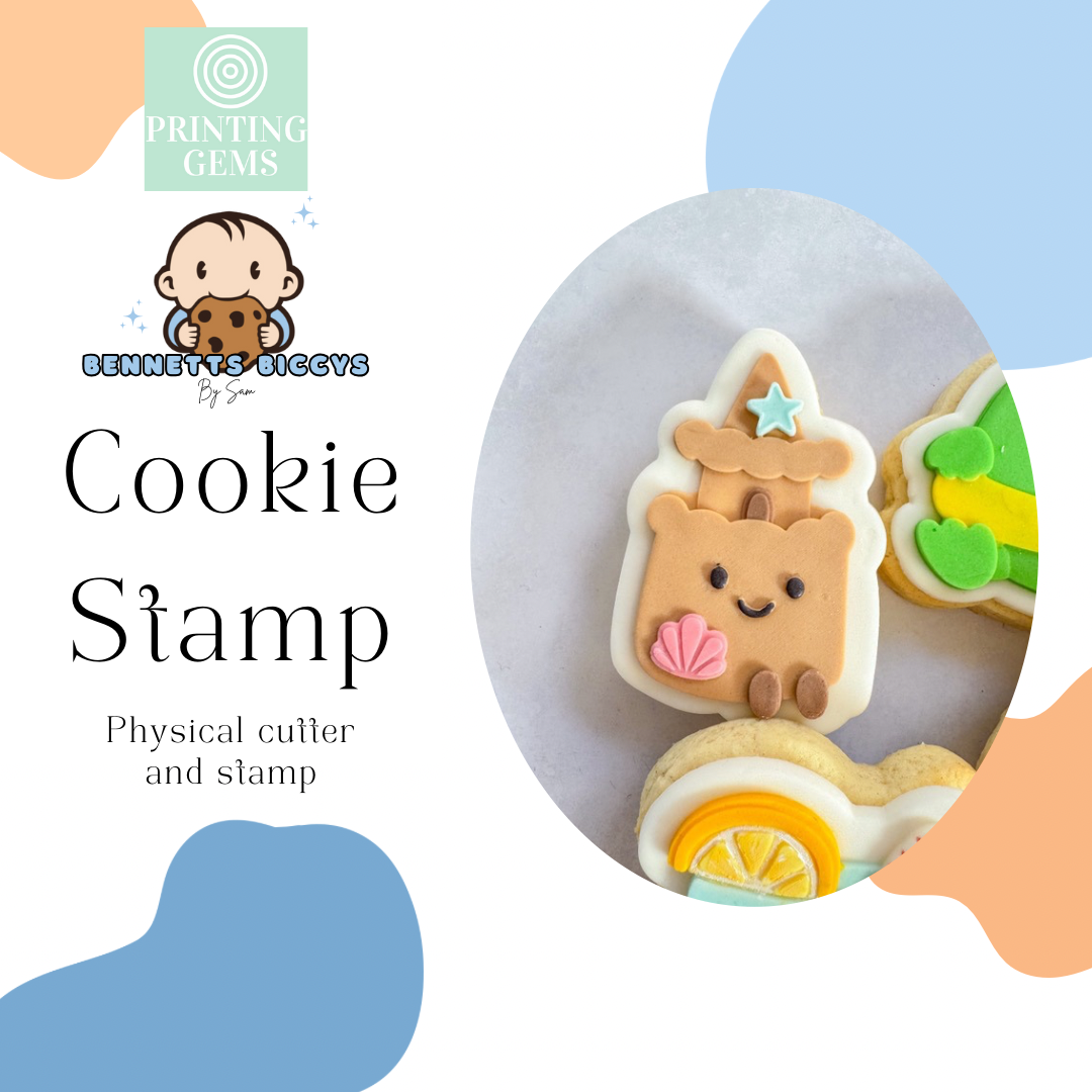 Cute sandcastle raised stamp by Bennets Biccys