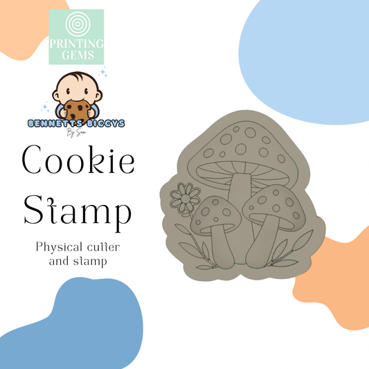 Toadstools raised stamp by Bennets Biccys