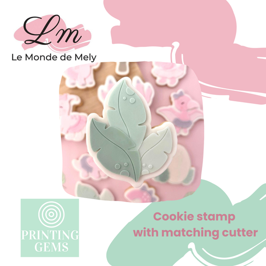 Dino leaf raised stamp by Le Monde De Mely