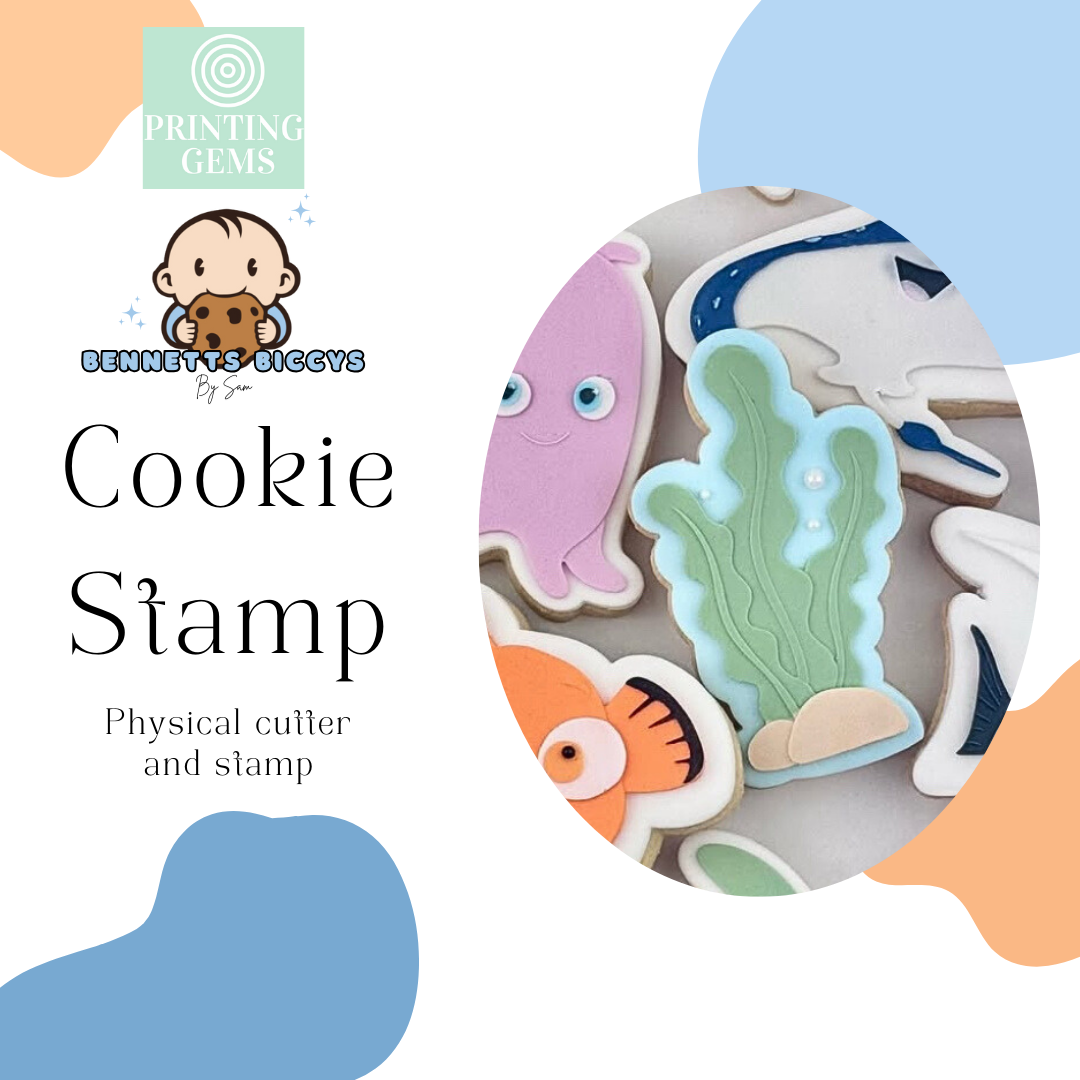 Lost fish seaweed raised stamp by Bennets Biccys