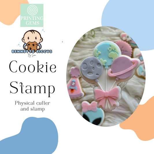Space lollipop raised stamp by Bennets Biccys