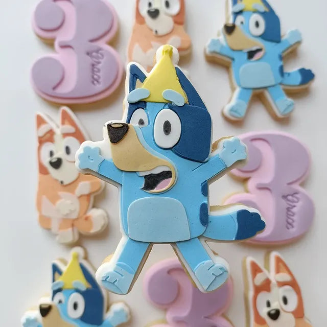 Blue Dog Set by Baked By Gem