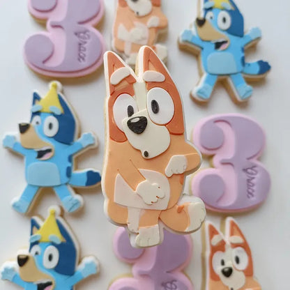 Blue Dog Set by Baked By Gem