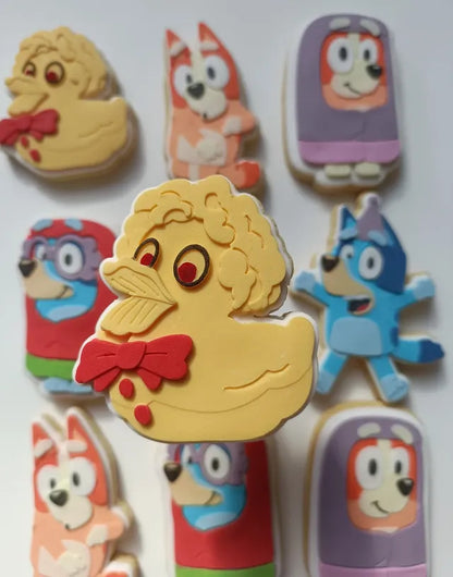 Blue Dog Set by Baked By Gem