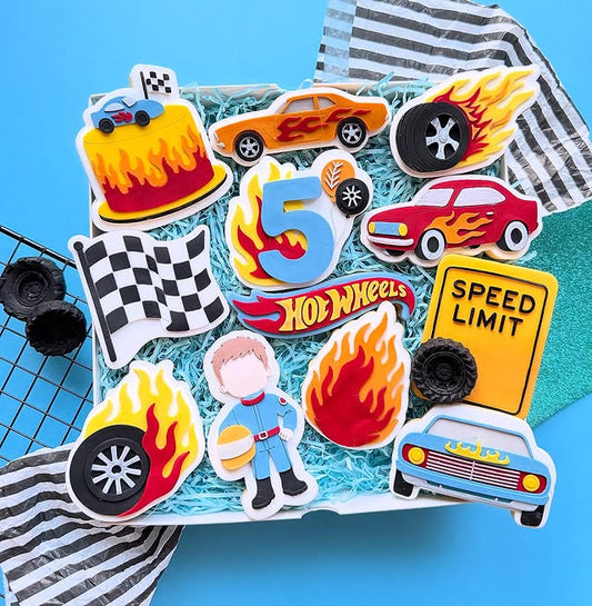 Fast Cars Set raised stamp by Le Monde De Mely