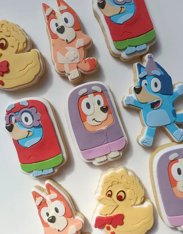 Blue Dog Set by Baked By Gem