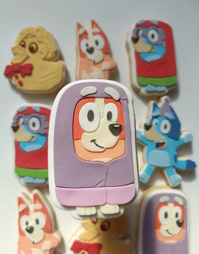 Blue Dog Set by Baked By Gem